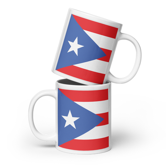 Puerto Rico Flag "Stylish Glossy Ceramic Mug"