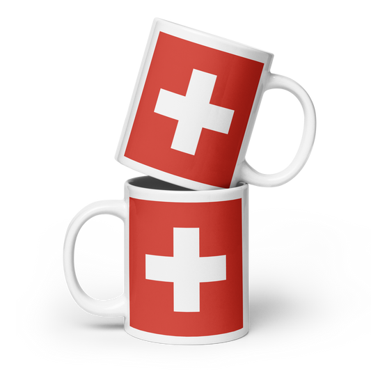 Switzerland Flag "Stylish Glossy Ceramic Mug"