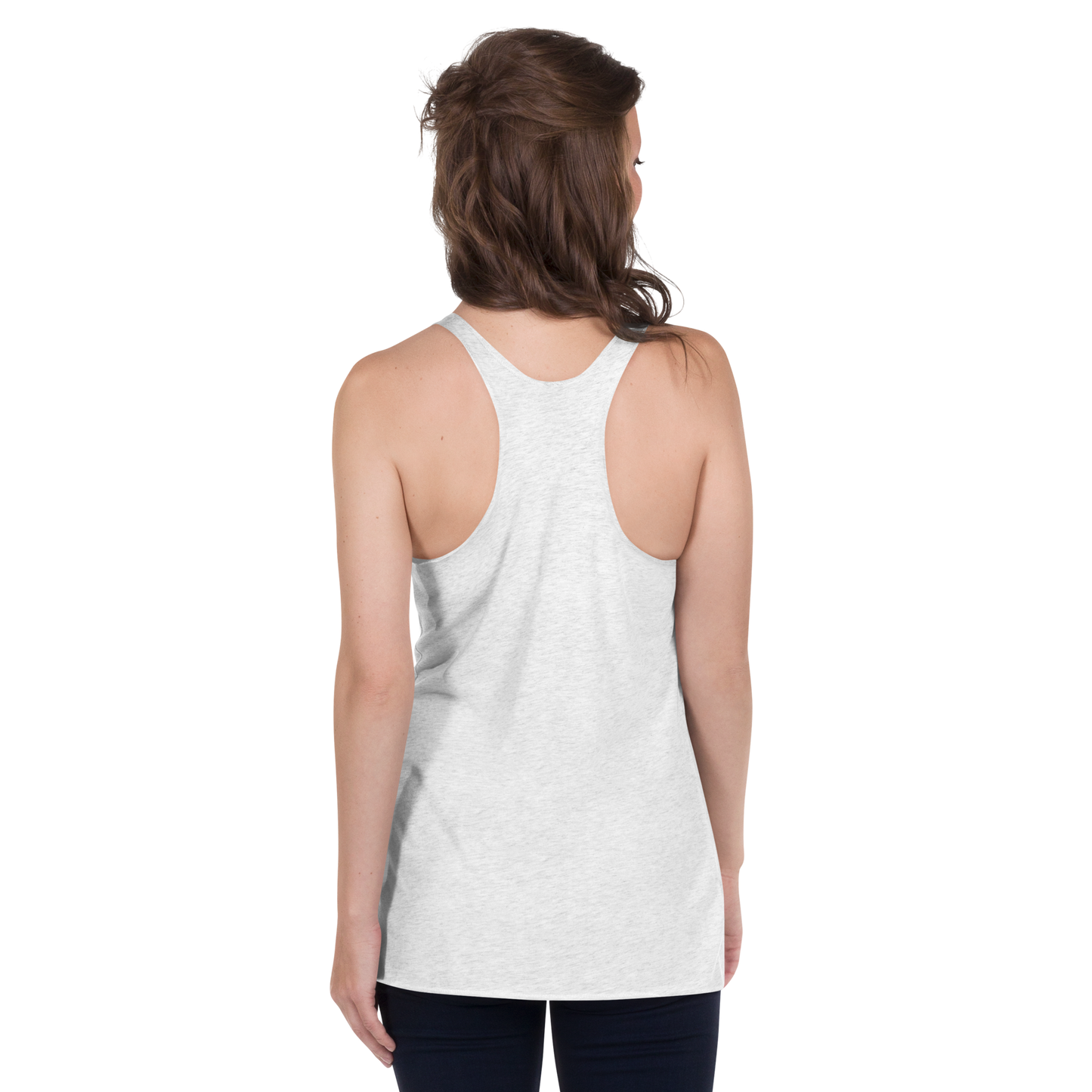 Flawless Edge Racerback Tank Top with “Juan Dolio, Dominican Republic” motif