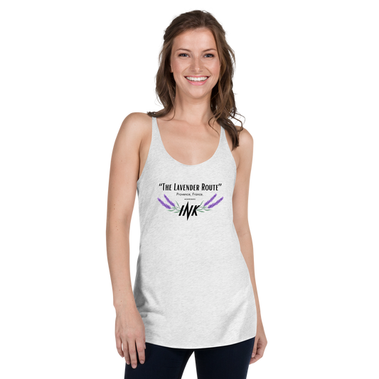 “The Lavender Route” motif Flawless Edge Racerback Tank Top