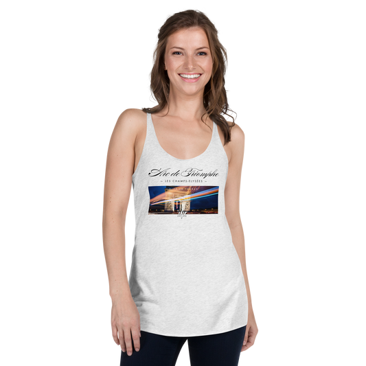 Flawless Edge Racerback Tank Top with “Arc de Triomphe, Paris”