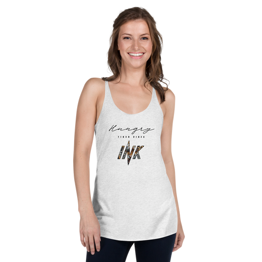 Flawless Edge Racerback Tank Top with “Hungry Tiger Vibes” print