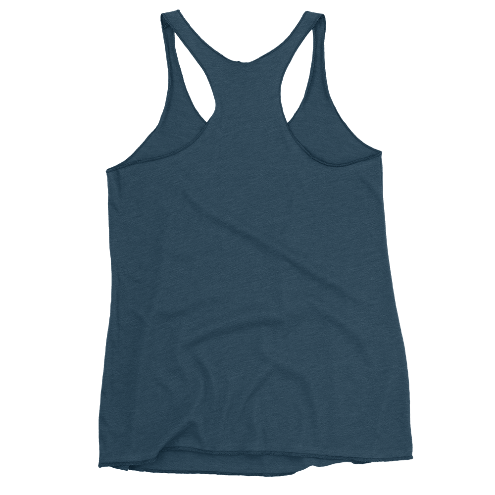 Flawless Edge Racerback Tank with Minimalist Initial 'D' with Tulips motif