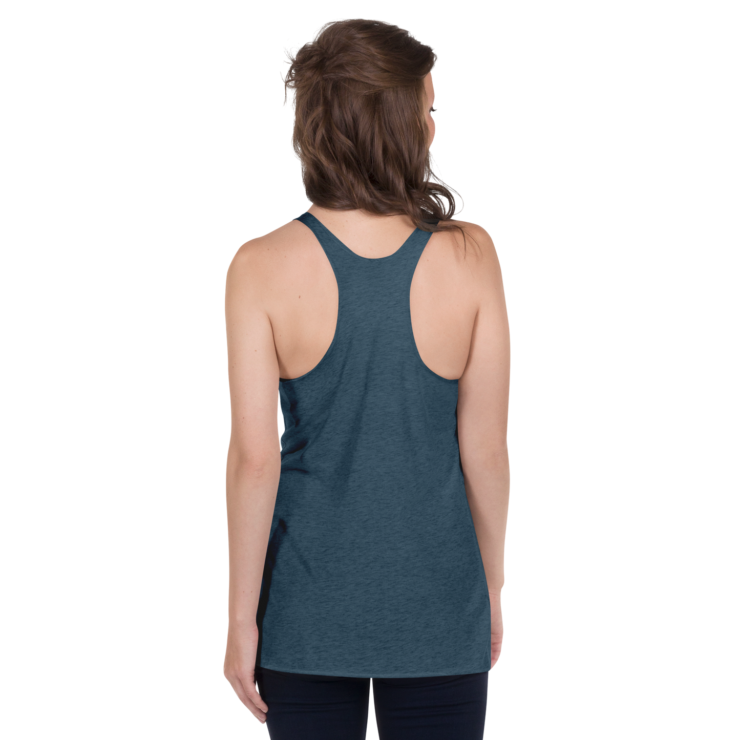 Flawless Edge Racerback Tank with Minimalist Initial 'D' with Tulips motif