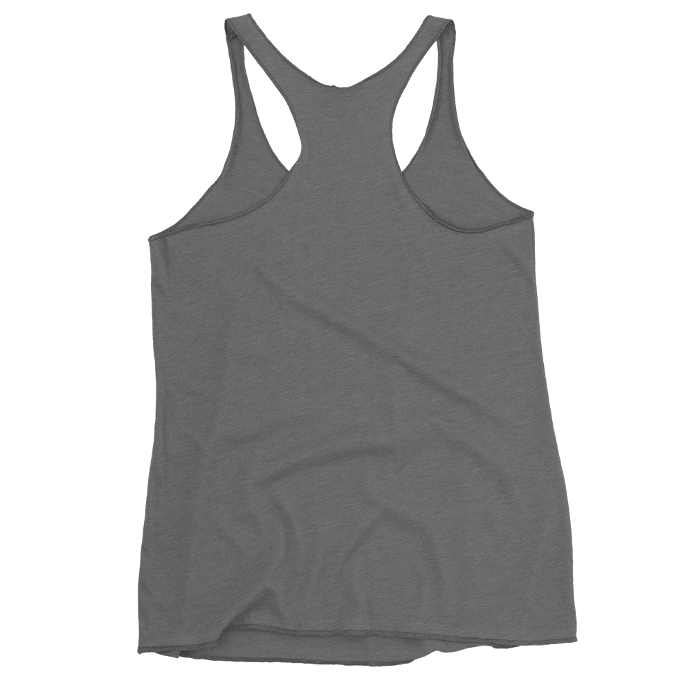 Flawless Edge Racerback Tank with Minimalist Initial 'D' with Tulips motif