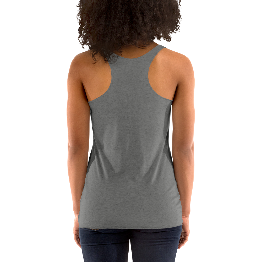 Flawless Edge Racerback Tank with Minimalist Initial 'D' with Tulips motif