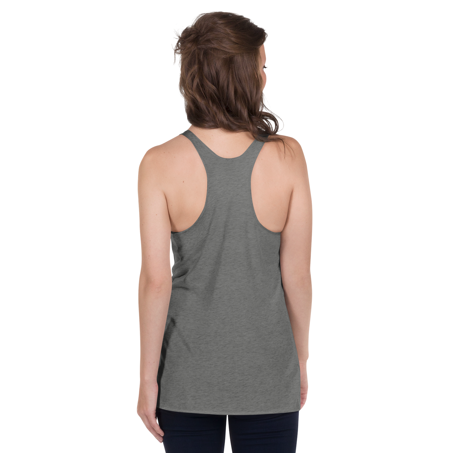 Flawless Edge Racerback Tank with Minimalist Initial 'D' with Tulips motif