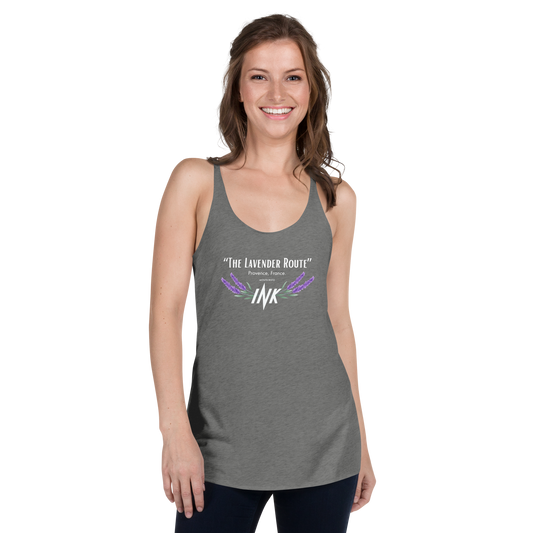 “The Lavender Route” motif Flawless Edge Racerback Tank Top