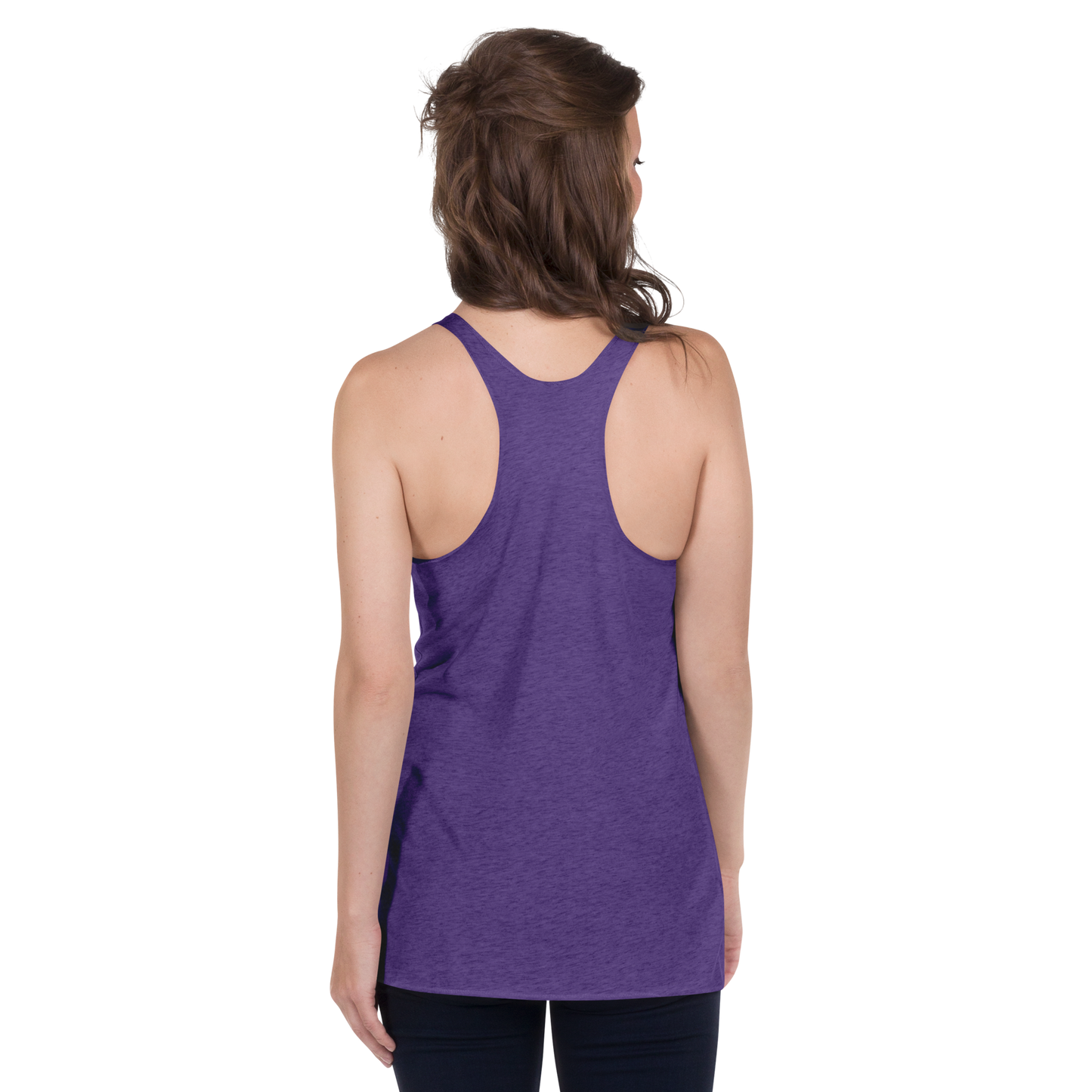 Flawless Edge Racerback Tank with Minimalist Initial 'D' with Tulips motif