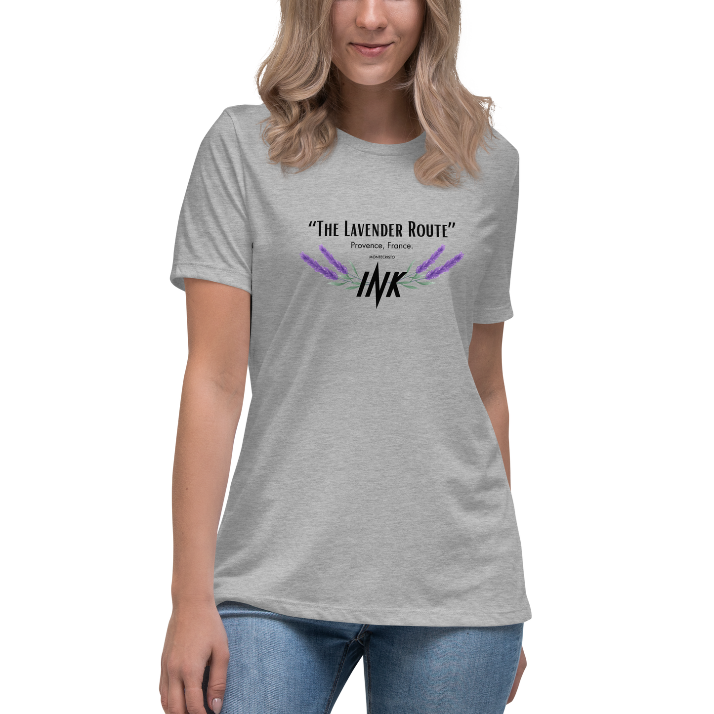 “The Lavender Route” motif Premium Comfort Women's Relaxed Tee