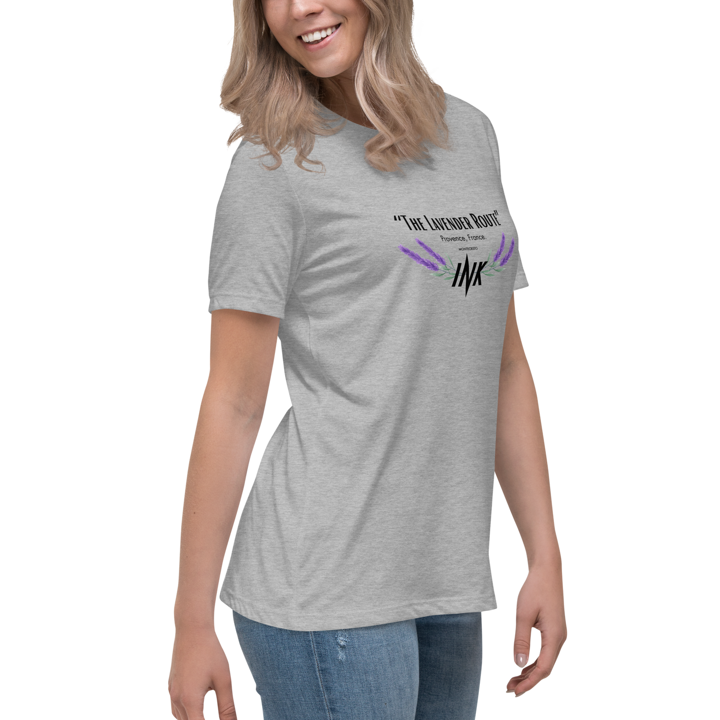 “The Lavender Route” motif Premium Comfort Women's Relaxed Tee