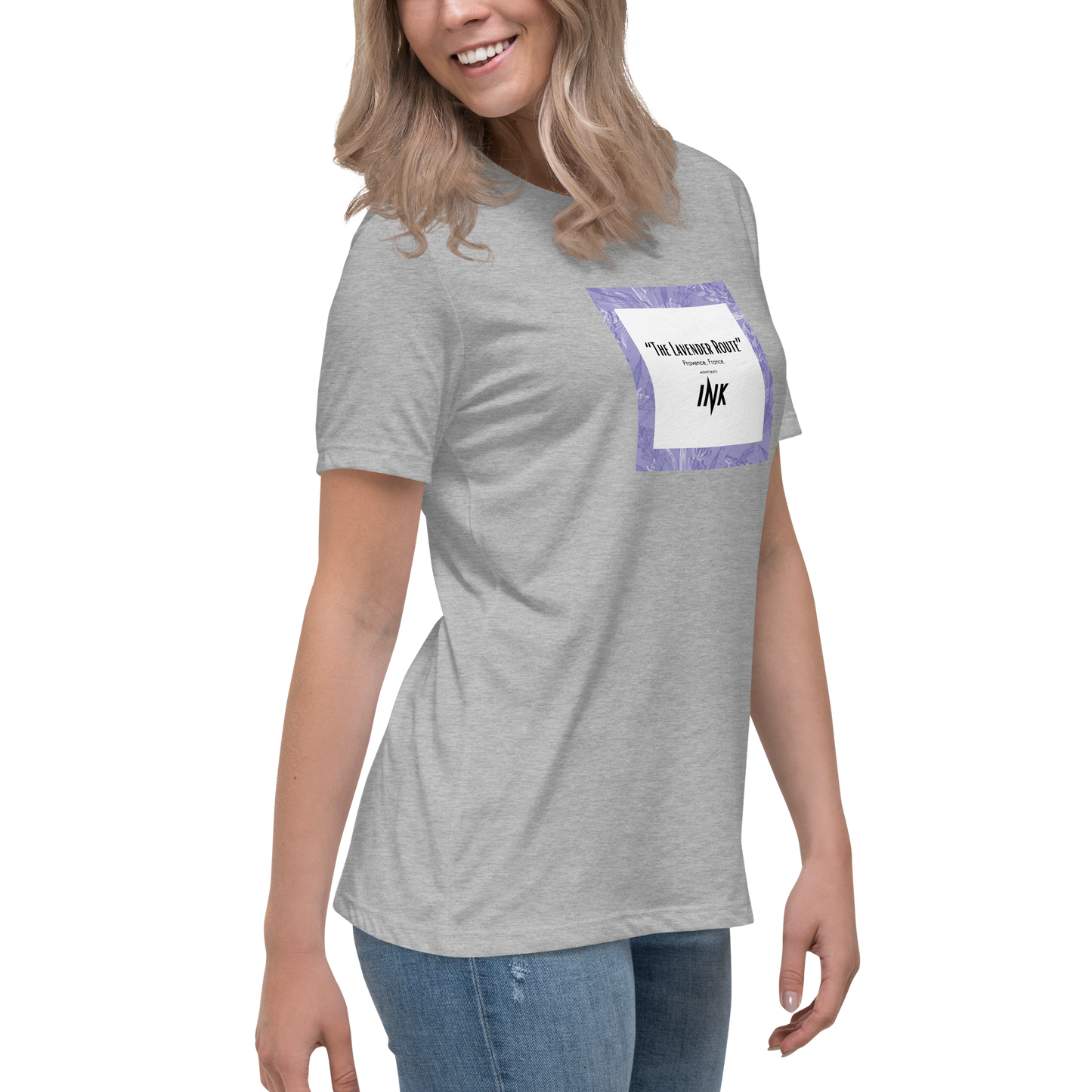 “The Lavender Route” motif Premium Comfort Women's Relaxed Tee