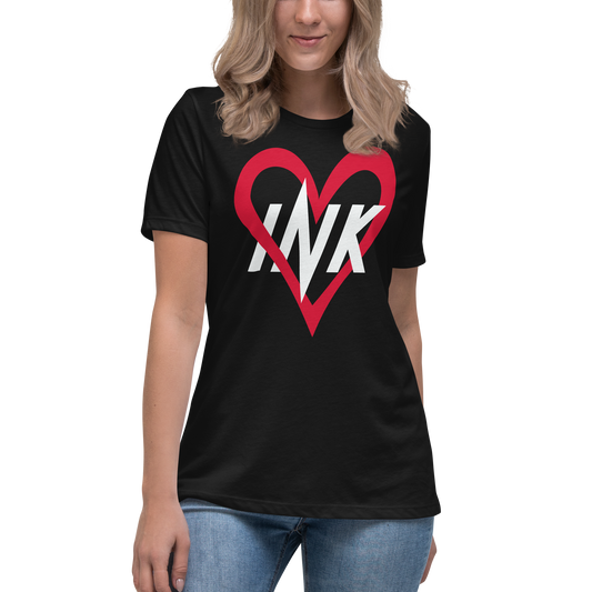 Premium Comfort Women's Relaxed Tee with "Ink Love" Iconic motif