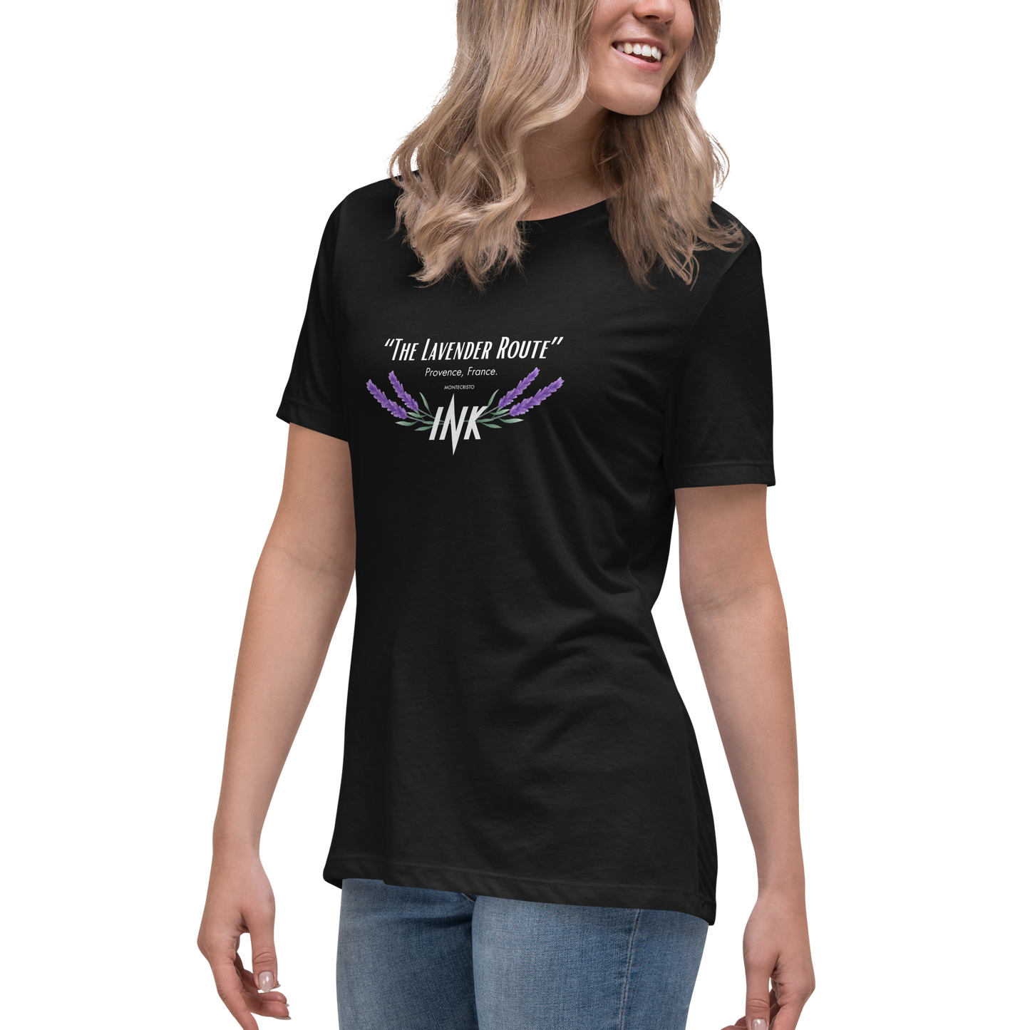 “The Lavender Route” motif Premium Comfort Women's Relaxed Tee