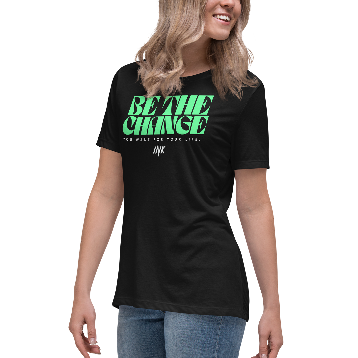 "Be The Change" Emblematic Premium Comfort Women's Relaxed Tee