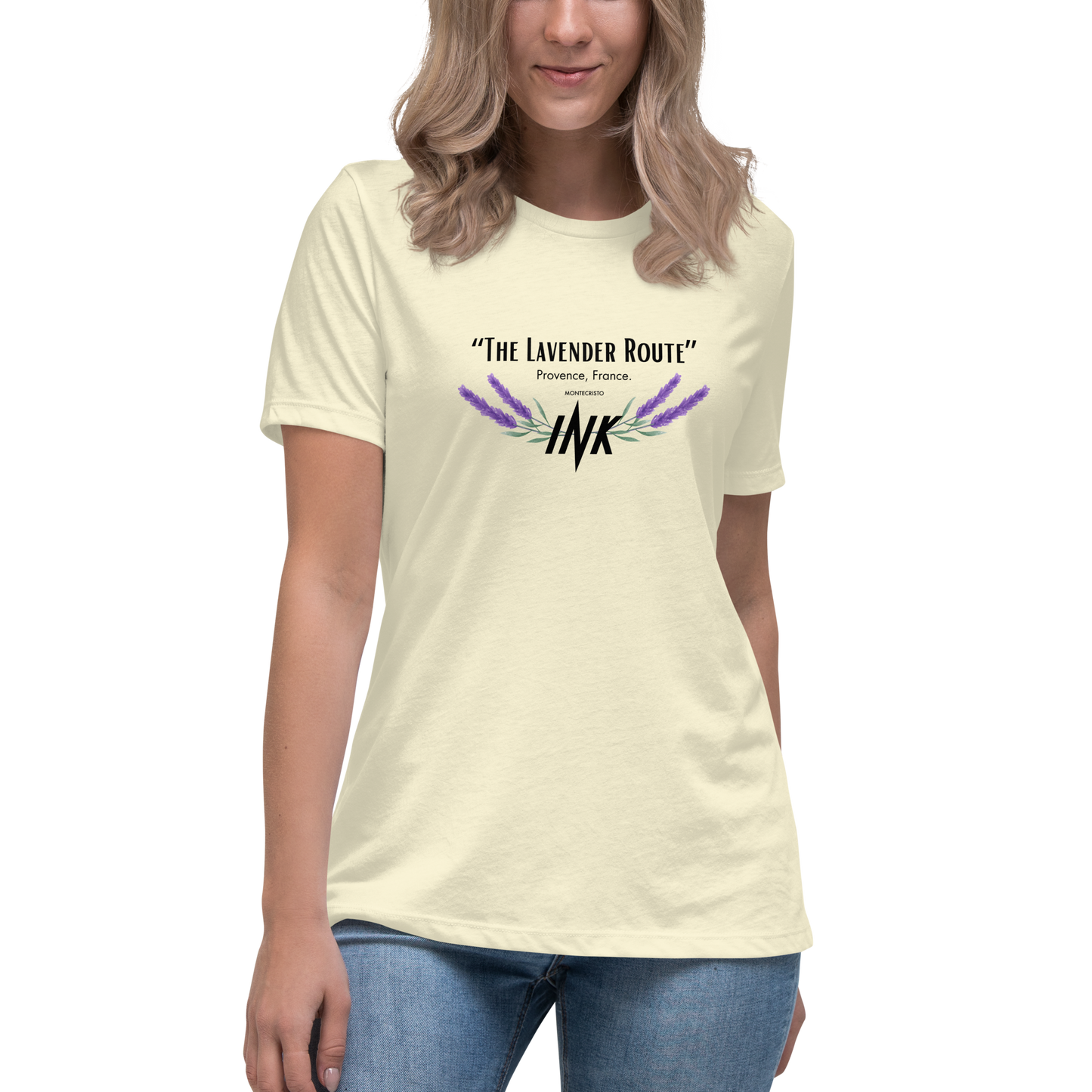 “The Lavender Route” motif Premium Comfort Women's Relaxed Tee