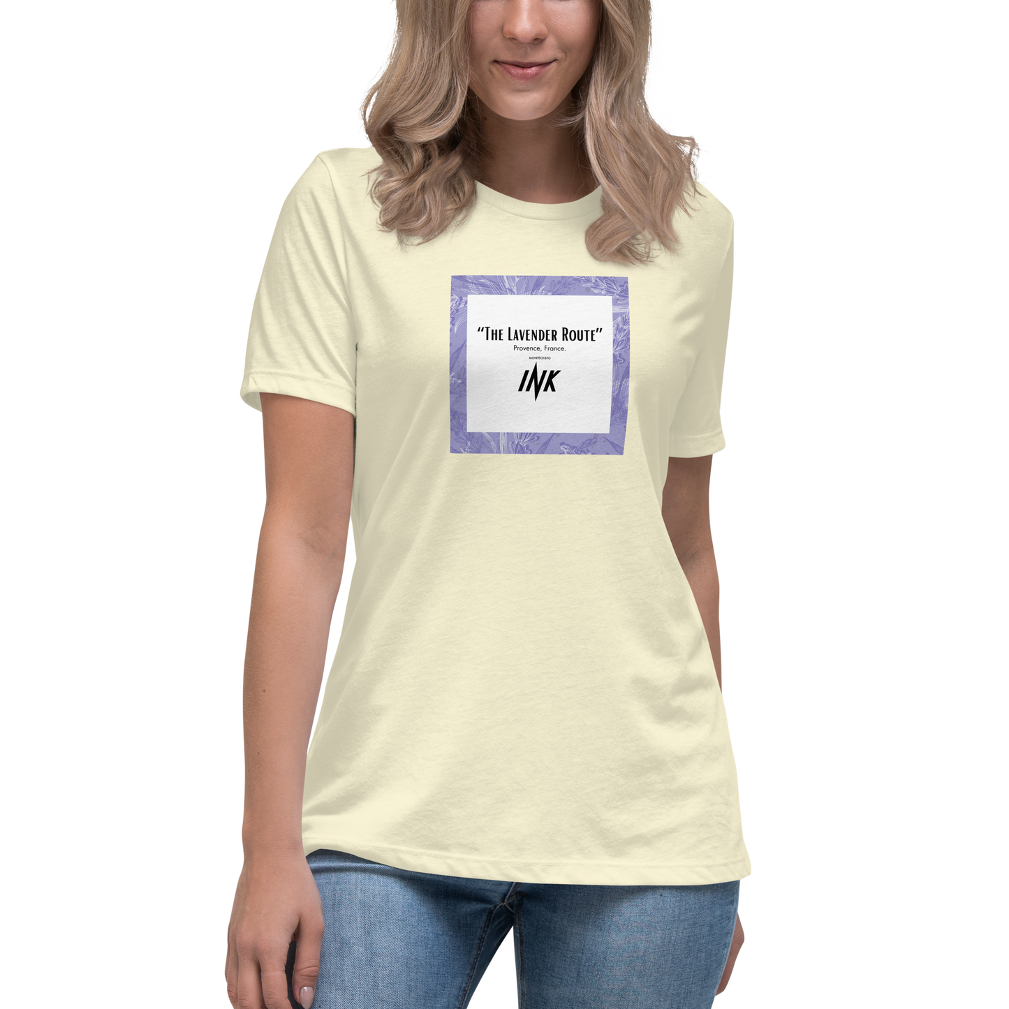 “The Lavender Route” motif Premium Comfort Women's Relaxed Tee