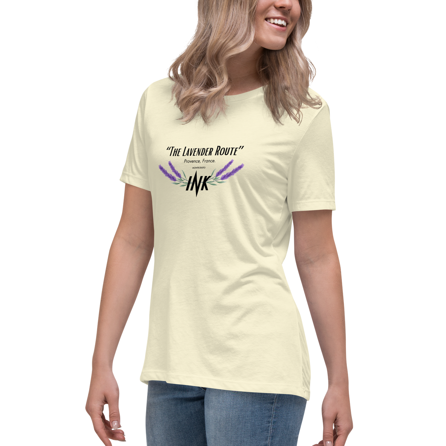 “The Lavender Route” motif Premium Comfort Women's Relaxed Tee