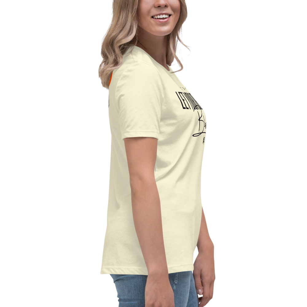 Premium Comfort Women's Relaxed Tee with "Let Your Dreams Blossom" design