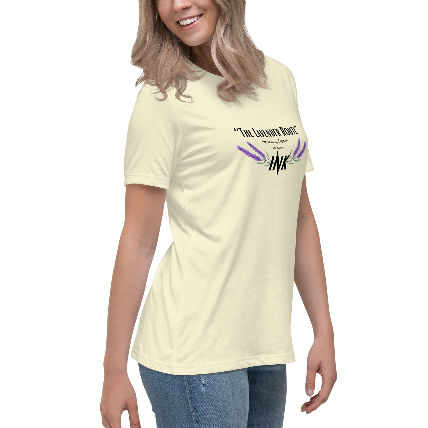 “The Lavender Route” motif Premium Comfort Women's Relaxed Tee