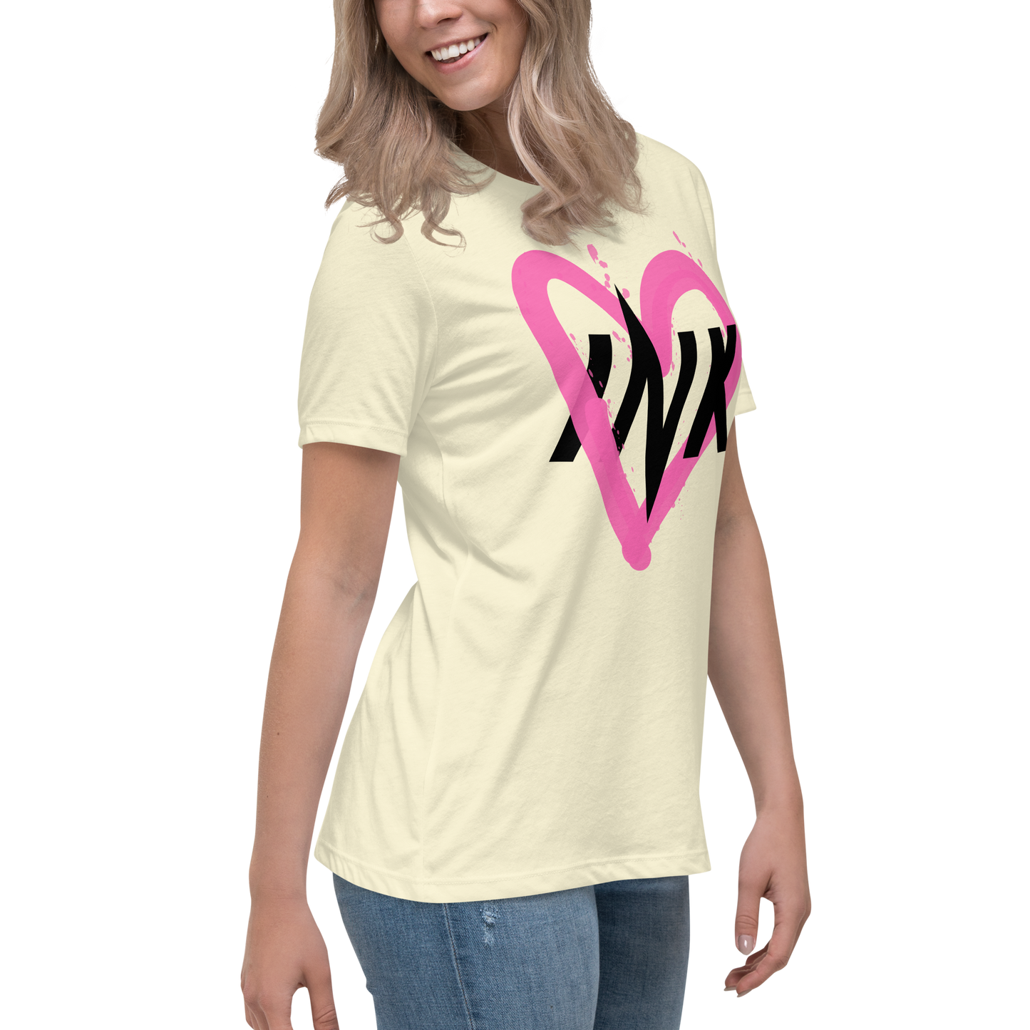 Premium Comfort Women's Relaxed Tee with "Ink Heart" Iconic motif