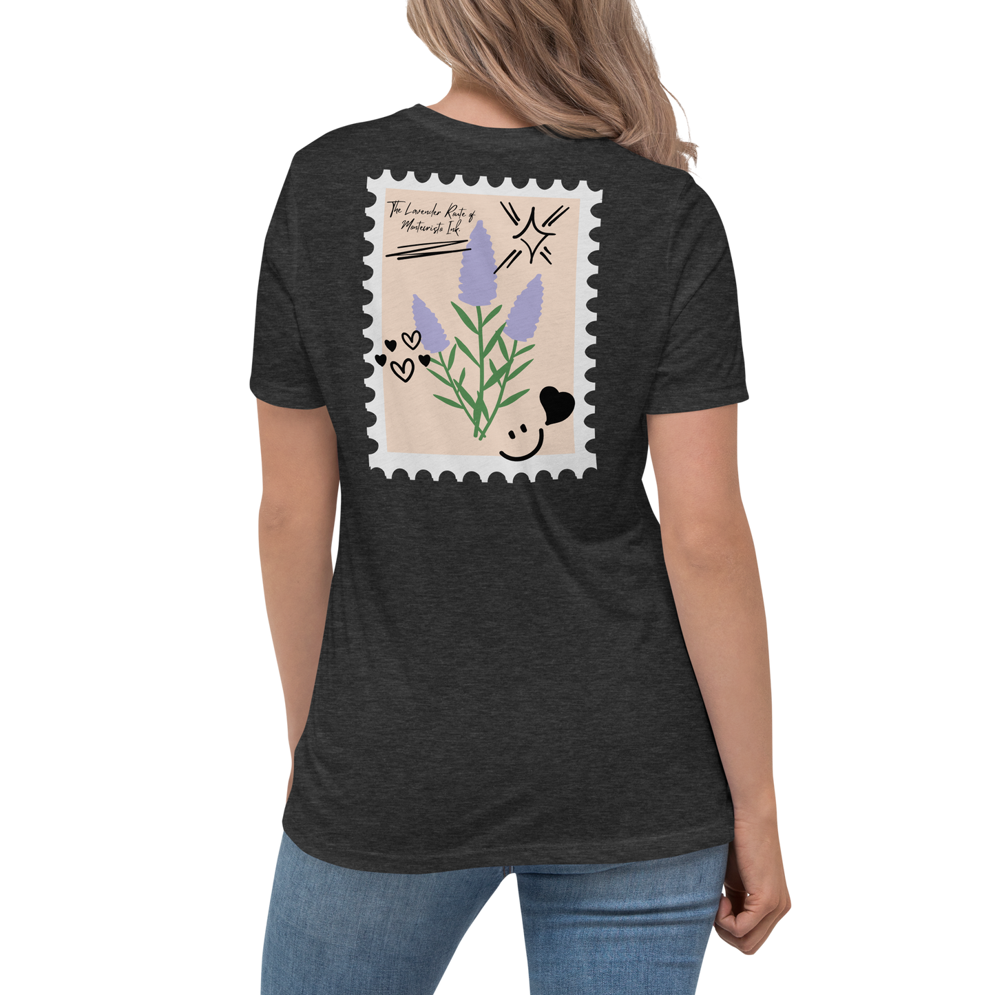 “The Lavender Route” motif Premium Comfort Women's Relaxed Tee