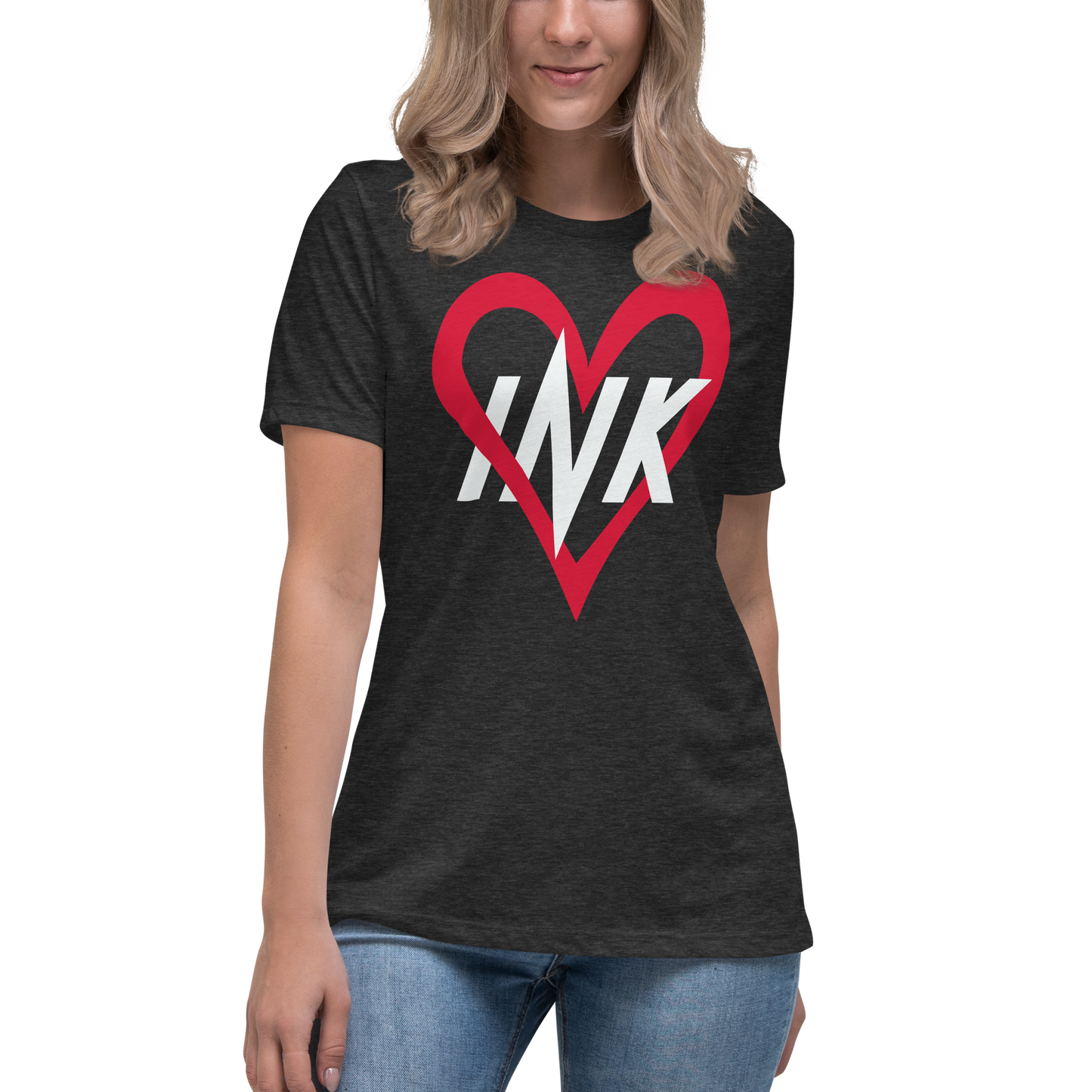 Premium Comfort Women's Relaxed Tee with "Ink Love" Iconic motif