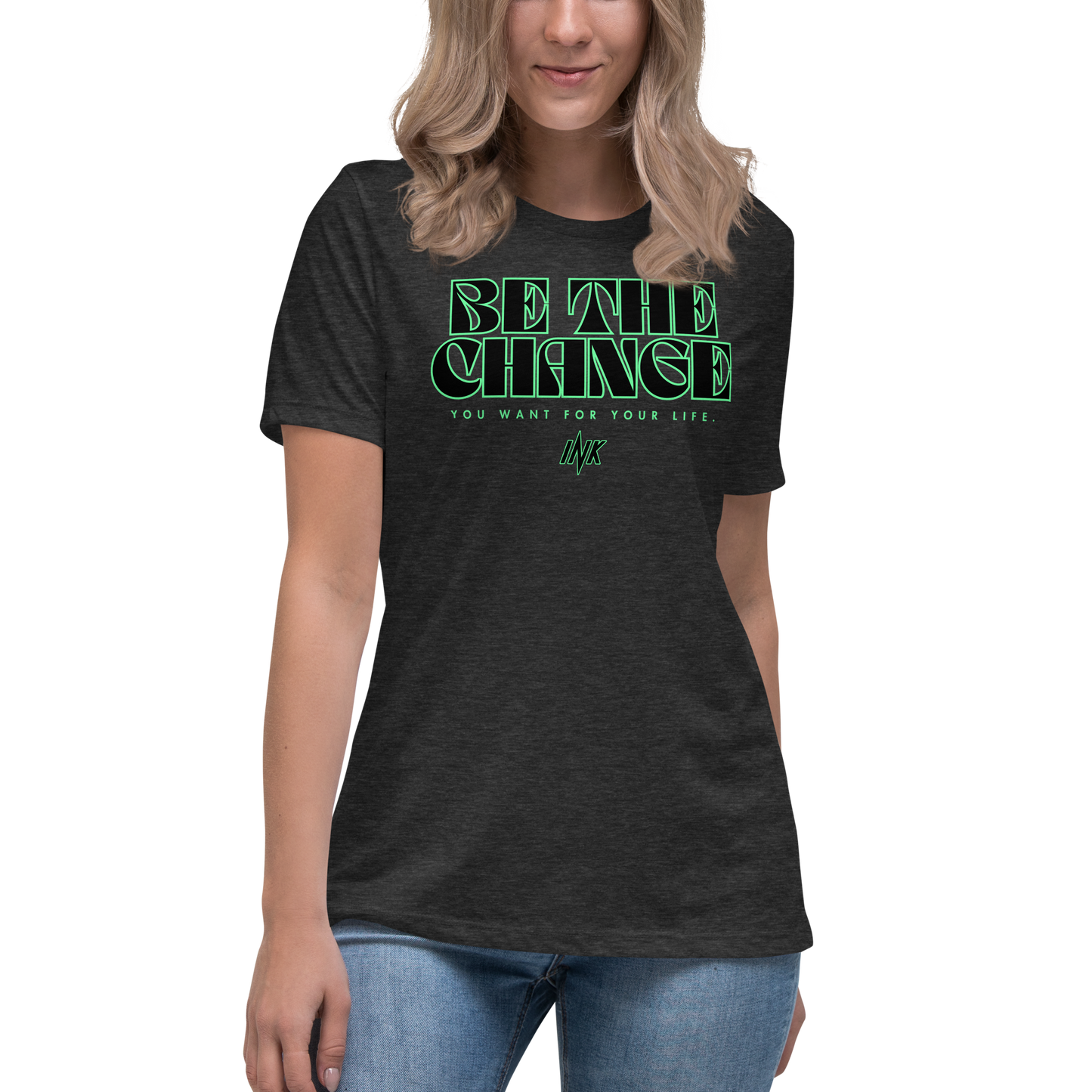 "Be The Change" Emblematic Premium Comfort Women's Relaxed Tee