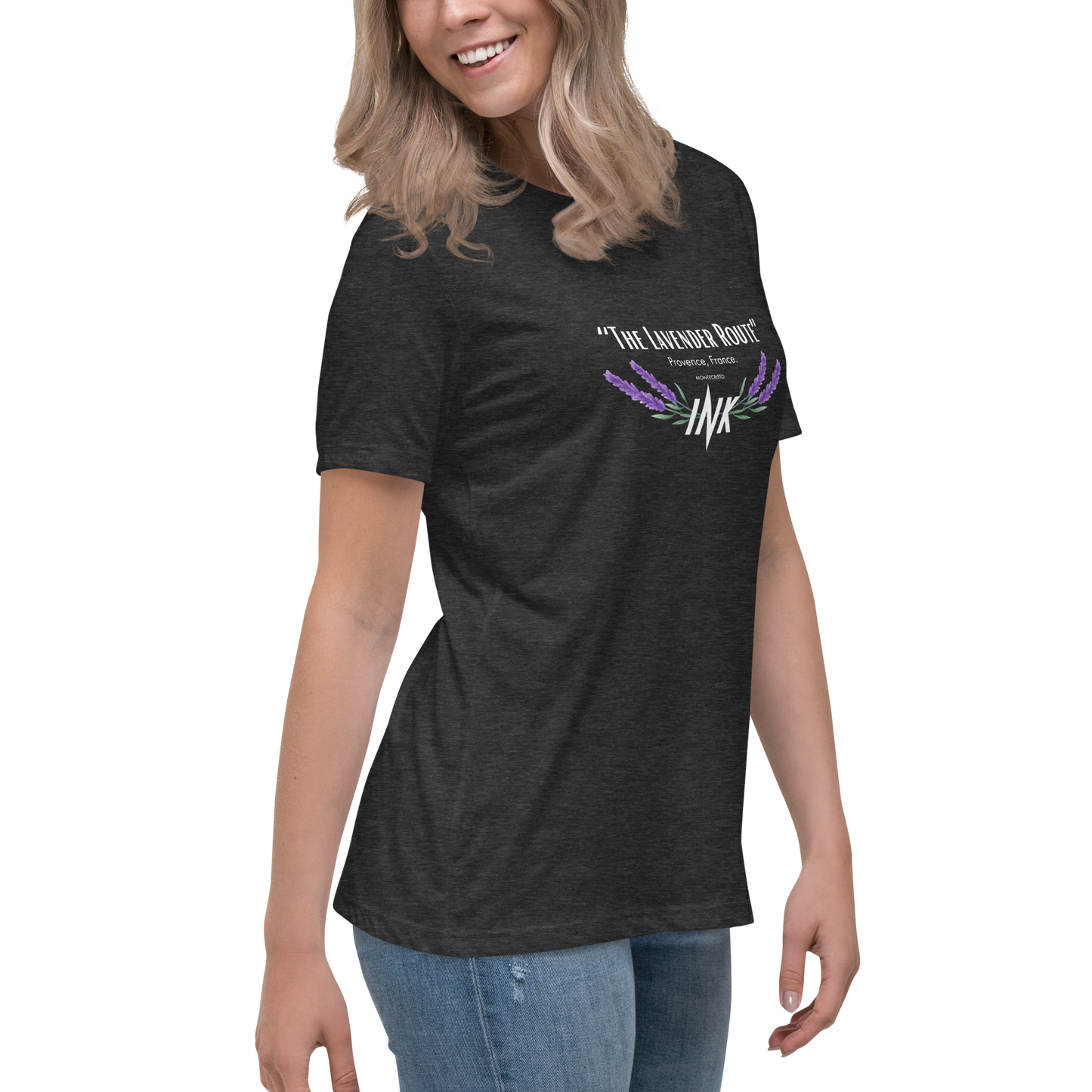 “The Lavender Route” motif Premium Comfort Women's Relaxed Tee