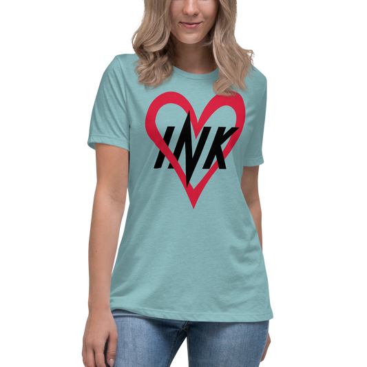 Premium Comfort Women's Relaxed Tee with "Ink Love" Iconic motif