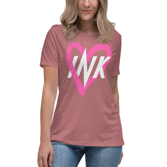 Premium Comfort Women's Relaxed Tee with "Ink Heart" Iconic motif