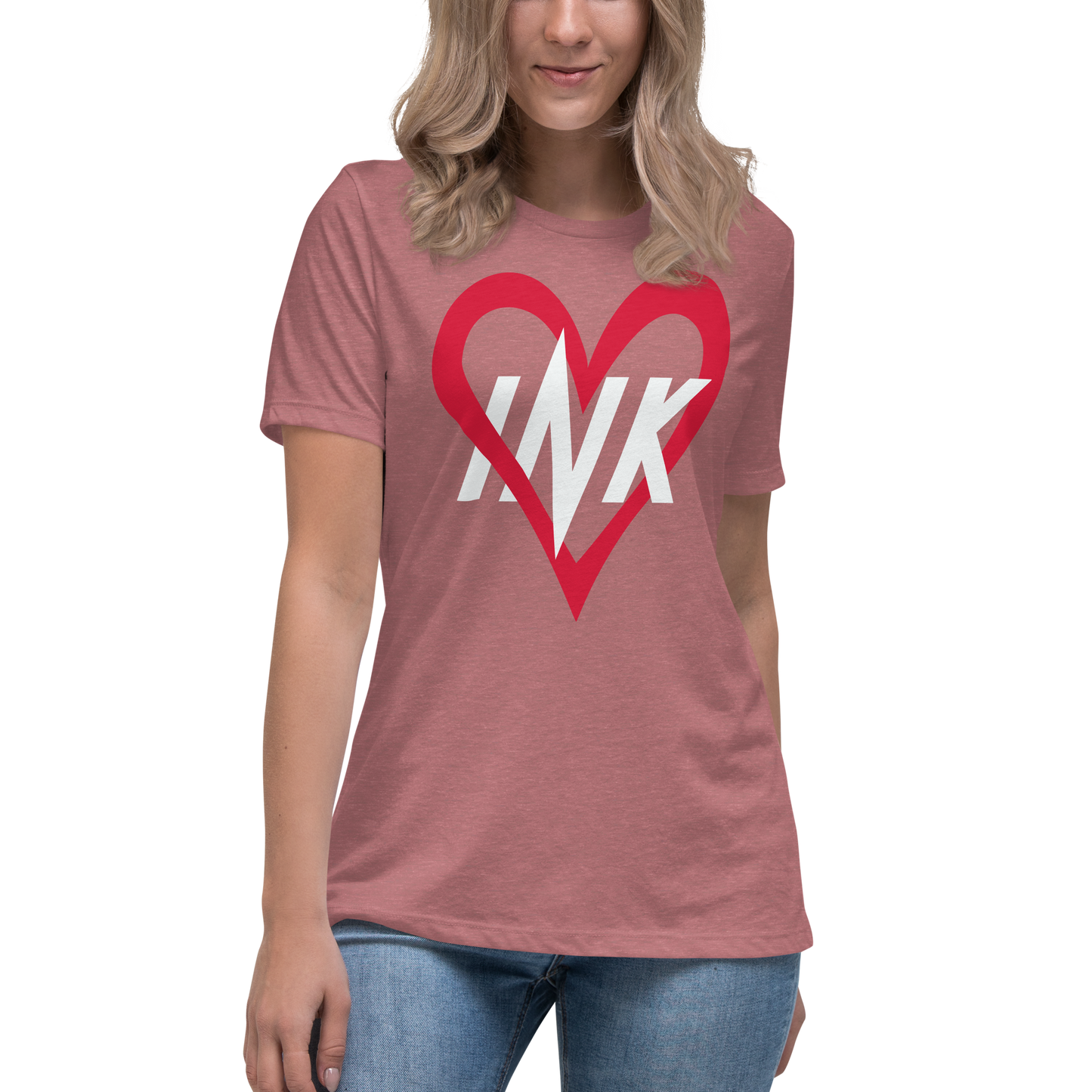 Premium Comfort Women's Relaxed Tee with "Ink Love" Iconic motif