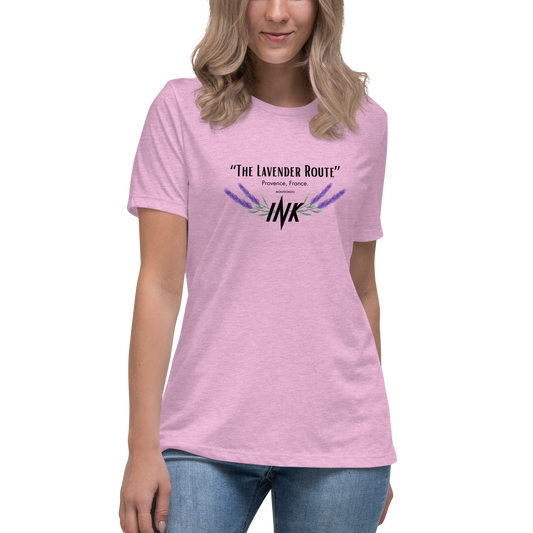 “The Lavender Route” motif Premium Comfort Women's Relaxed Tee