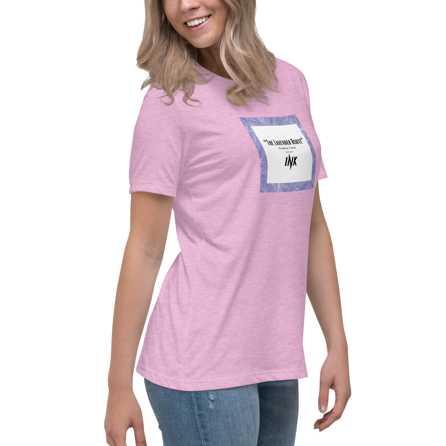 “The Lavender Route” motif Premium Comfort Women's Relaxed Tee