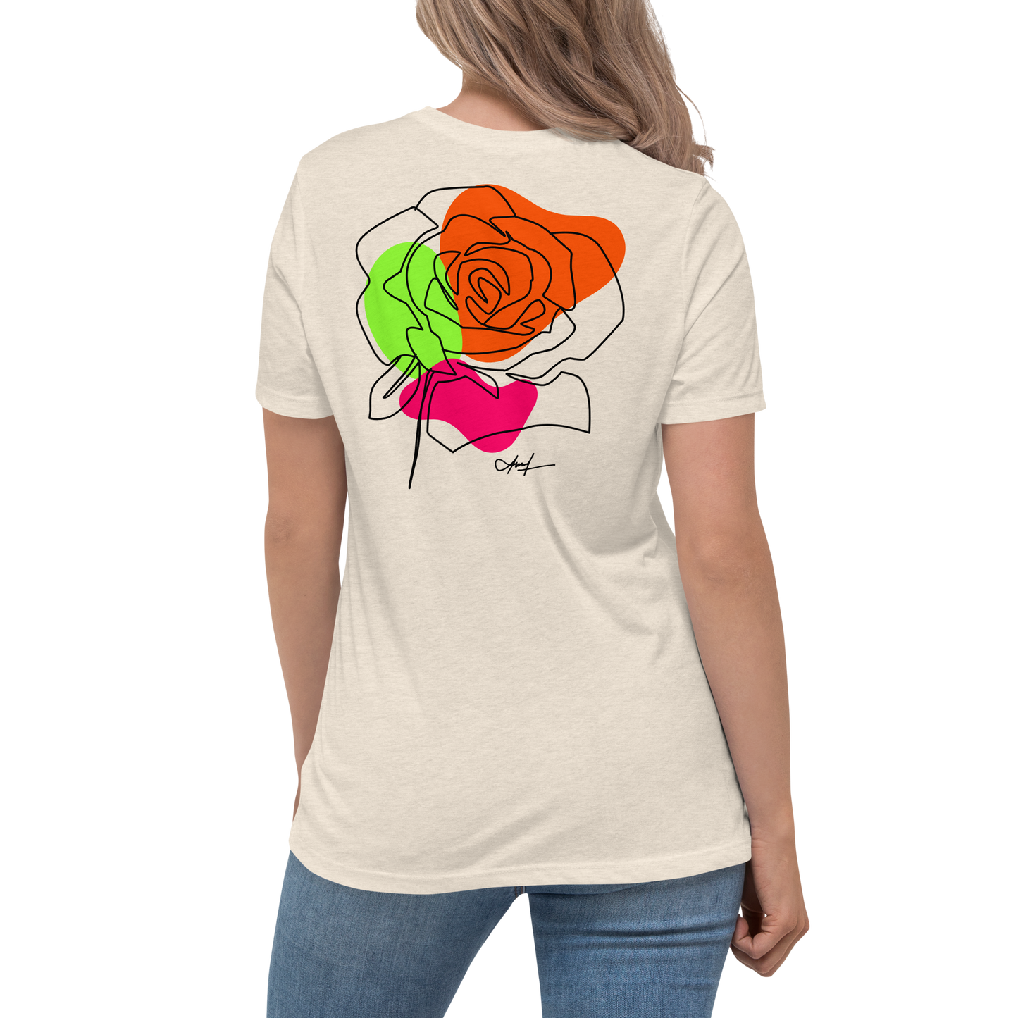 Premium Comfort Women's Relaxed Tee with "Let Your Dreams Blossom" design