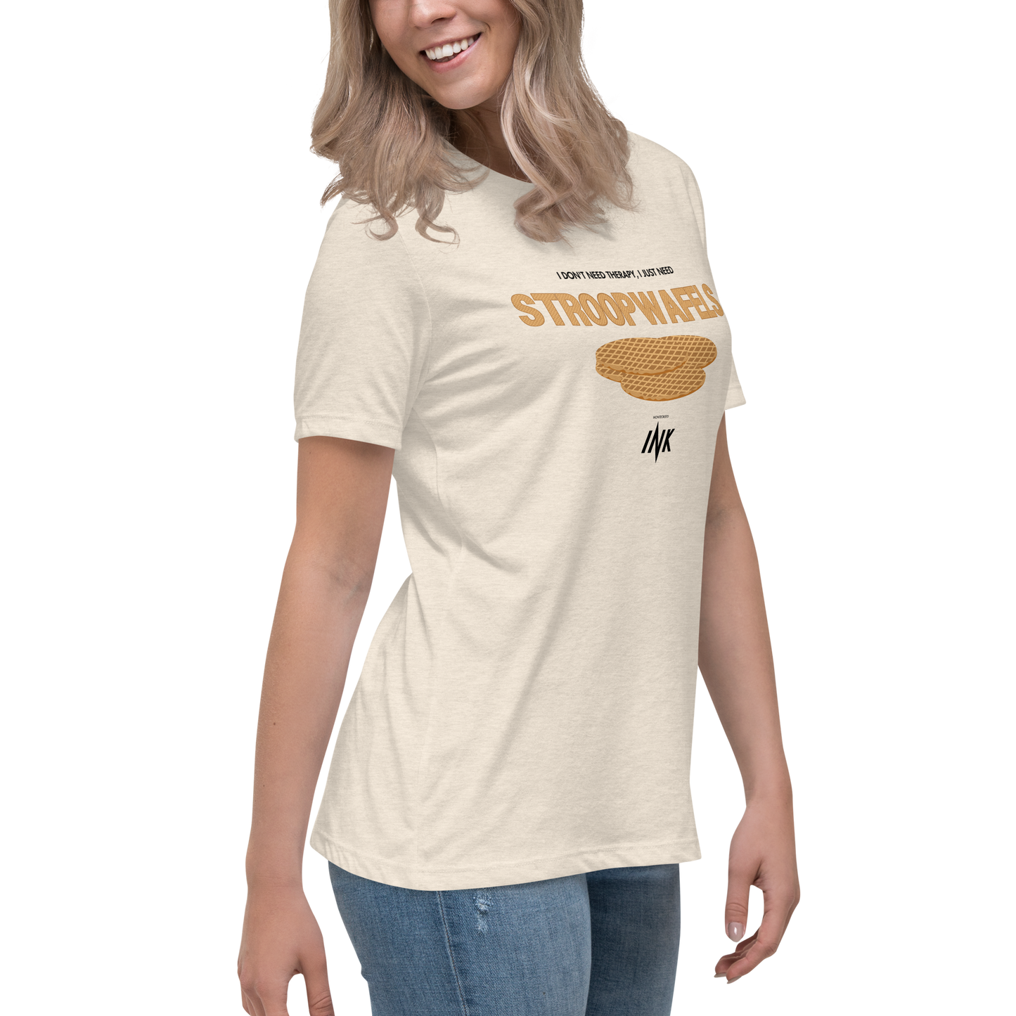 "I Don't Need Therapy, I Just Need STROOPWAFELS" Iconic Premium Comfort Women's Relaxed Tee