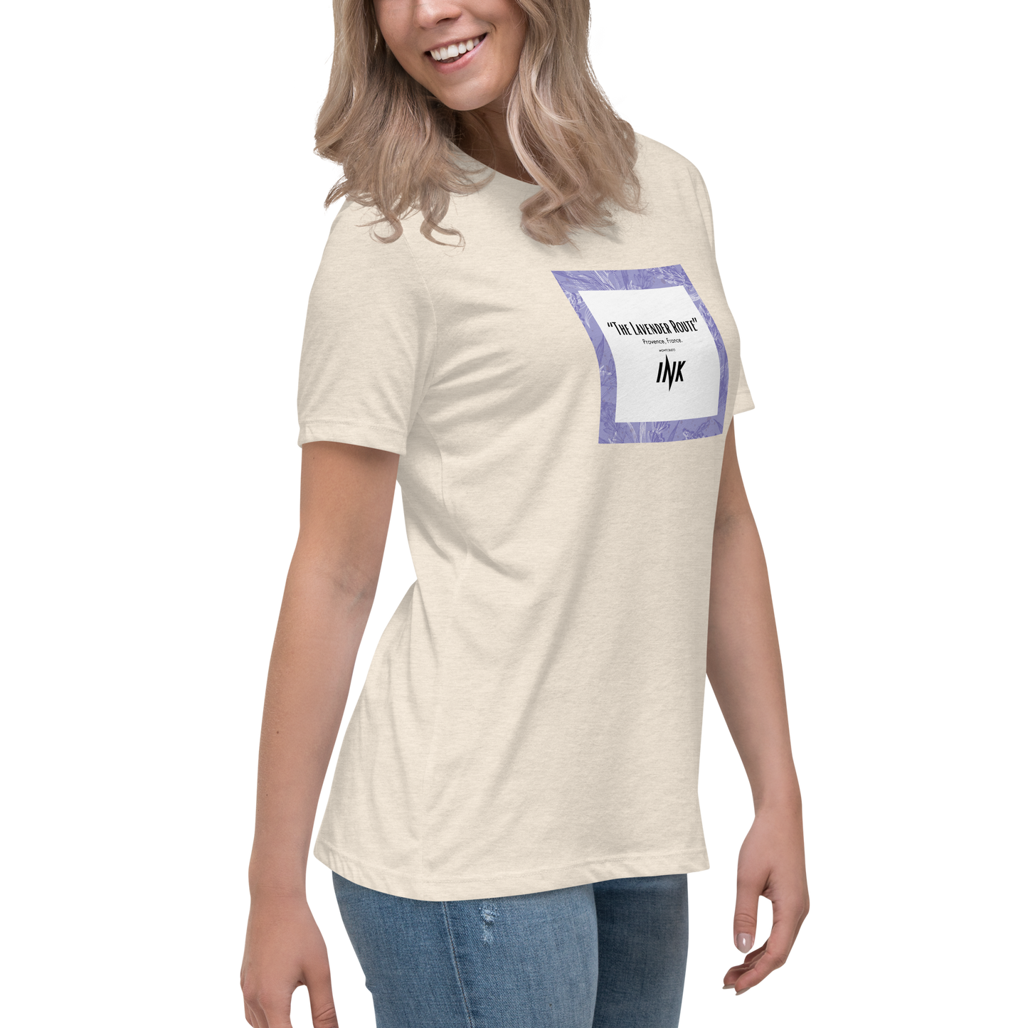 “The Lavender Route” motif Premium Comfort Women's Relaxed Tee