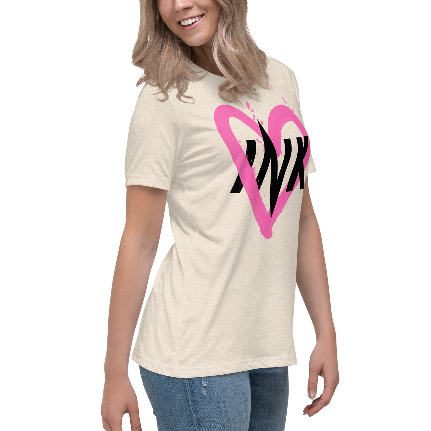 Premium Comfort Women's Relaxed Tee with "Ink Heart" Iconic motif