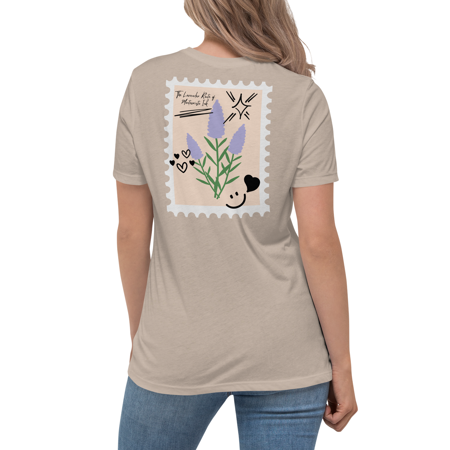 “The Lavender Route” motif Premium Comfort Women's Relaxed Tee