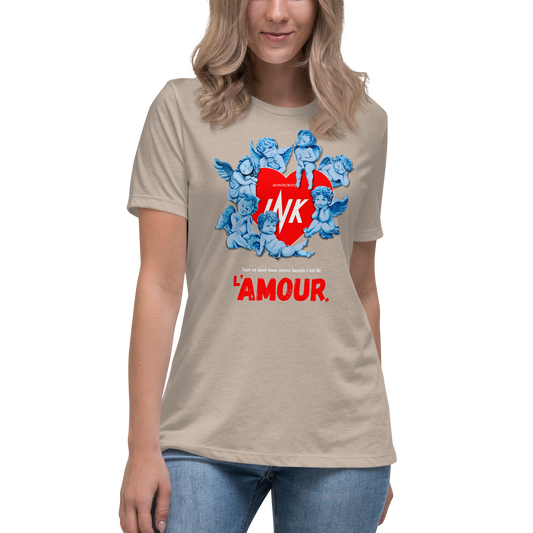 Premium Comfort Women's Relaxed Tee with Iconic “AMOUR” motif