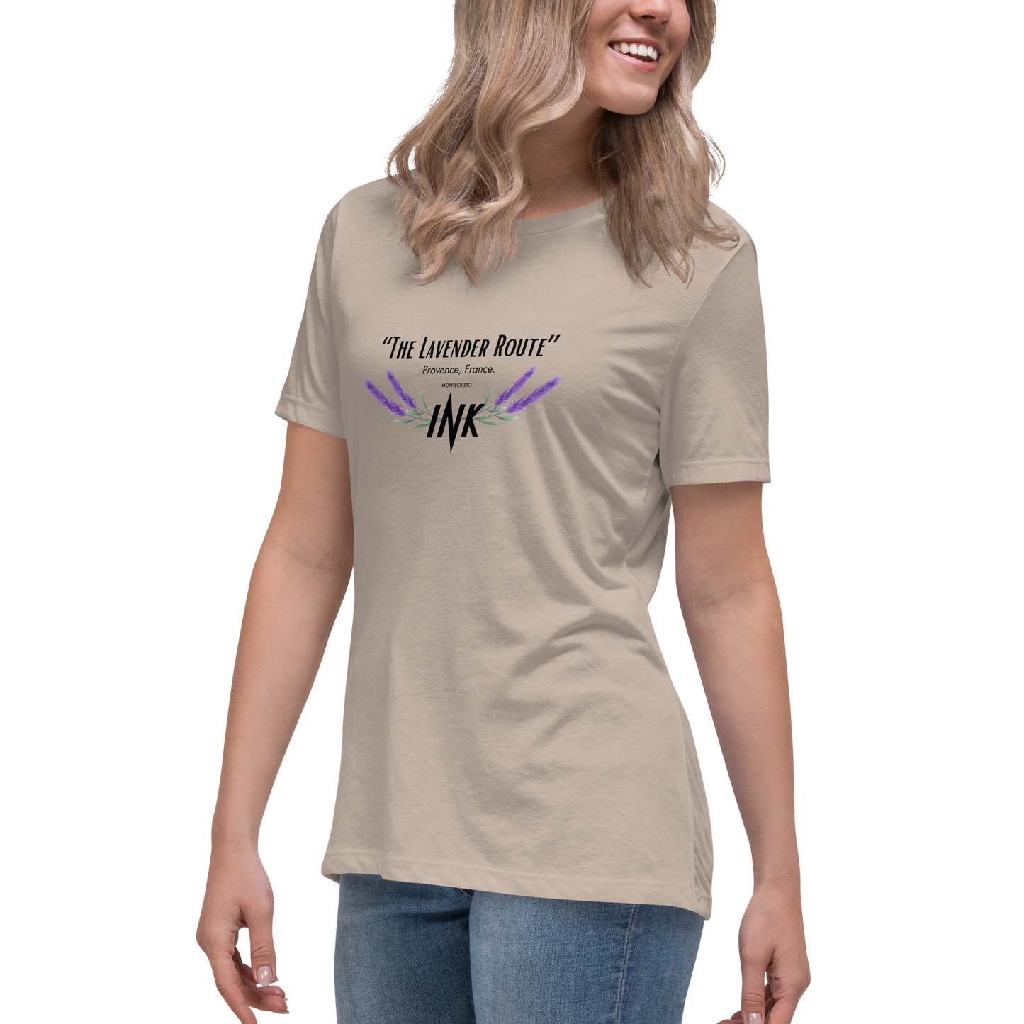 “The Lavender Route” motif Premium Comfort Women's Relaxed Tee