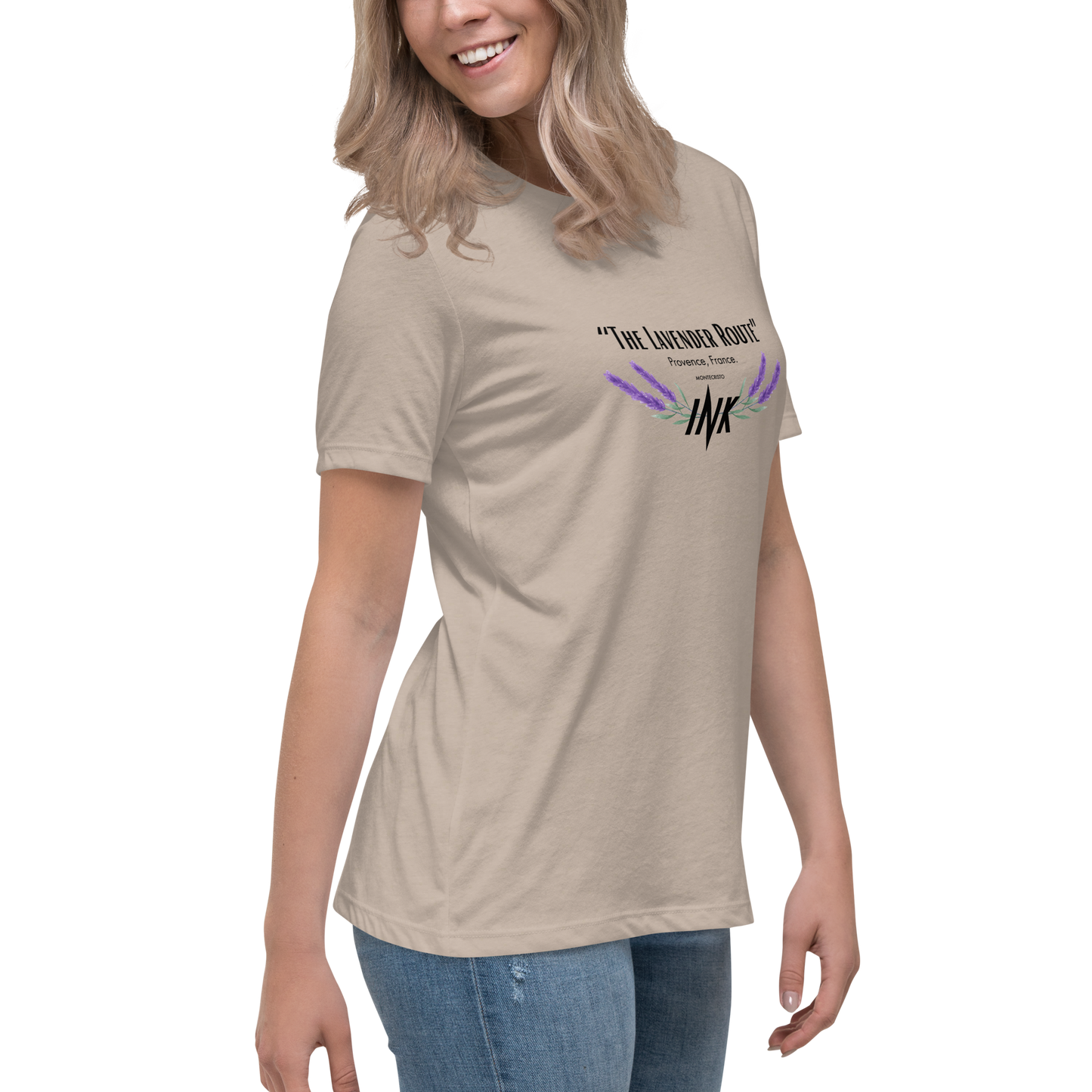 “The Lavender Route” motif Premium Comfort Women's Relaxed Tee