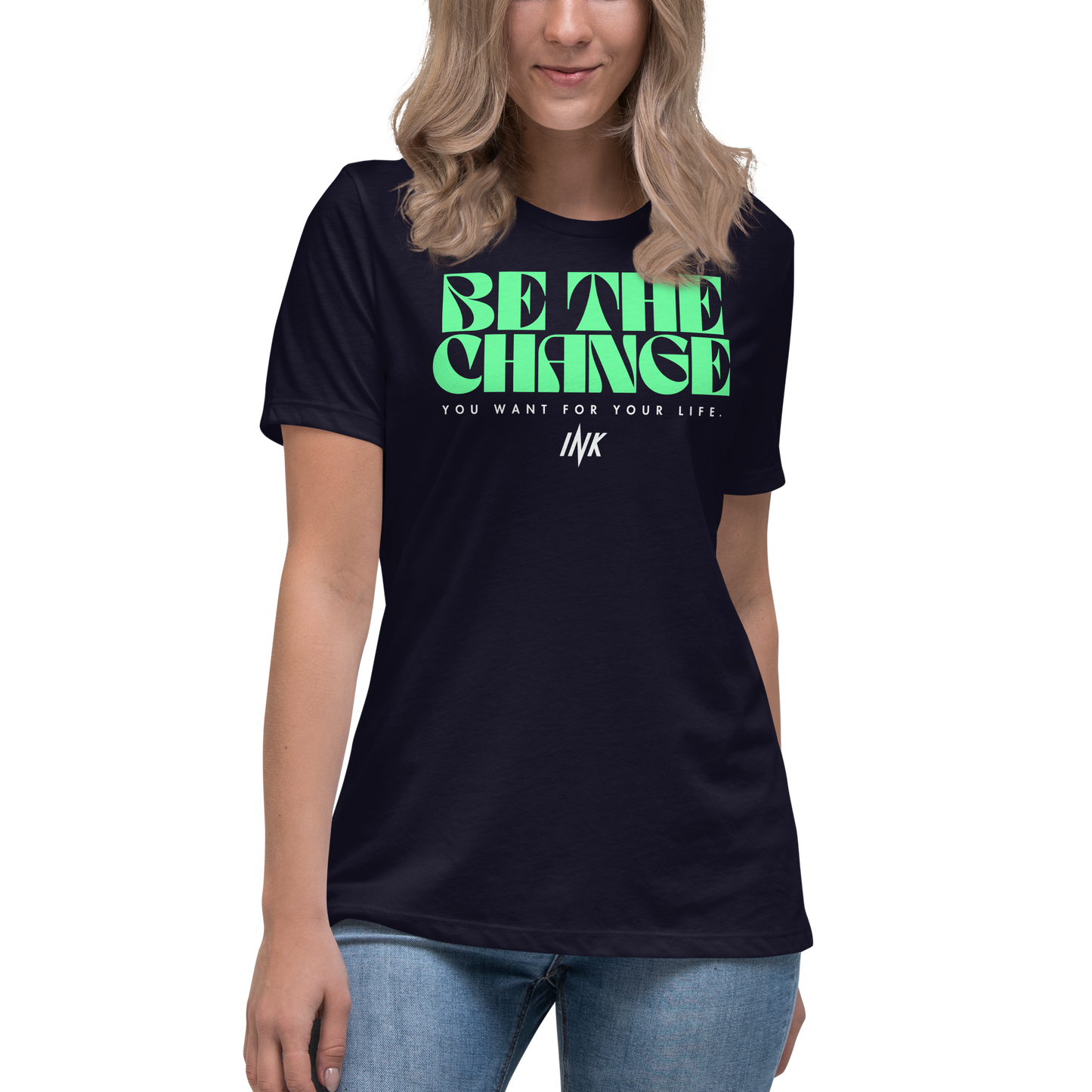 "Be The Change" Emblematic Premium Comfort Women's Relaxed Tee