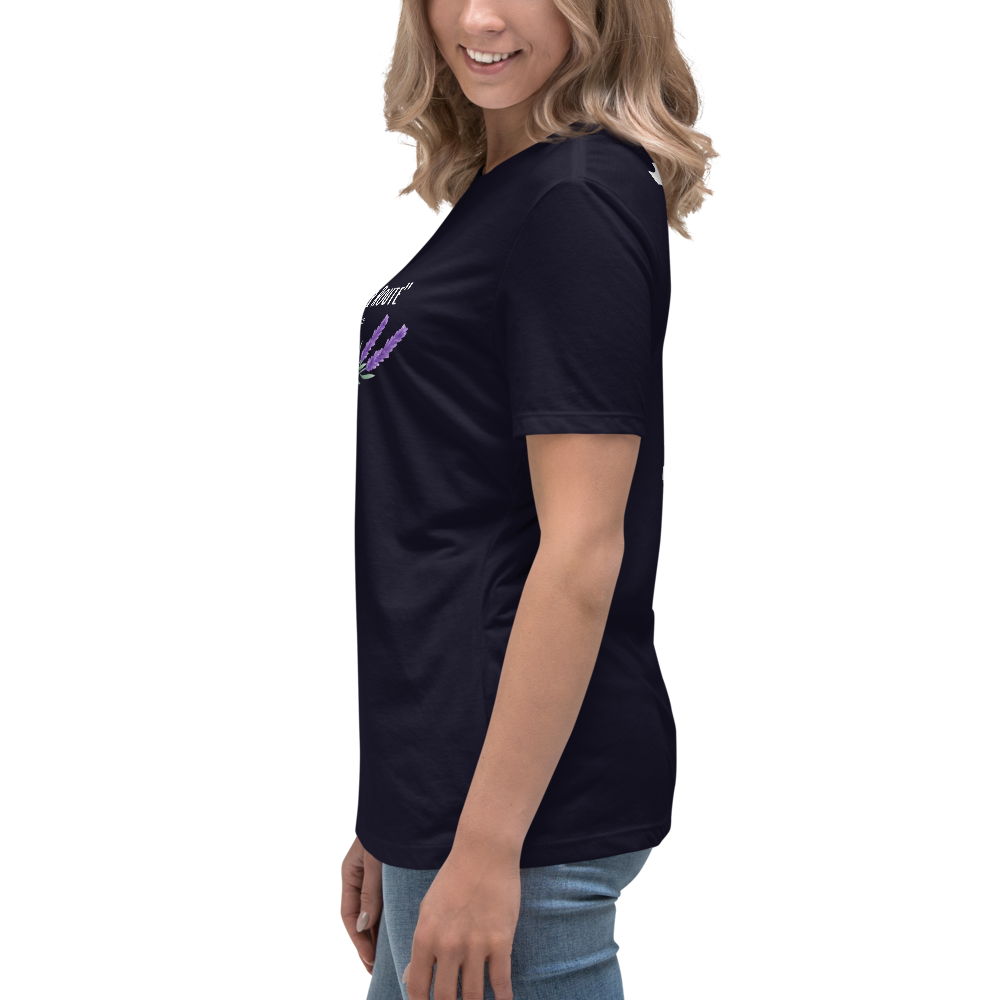 “The Lavender Route” motif Premium Comfort Women's Relaxed Tee