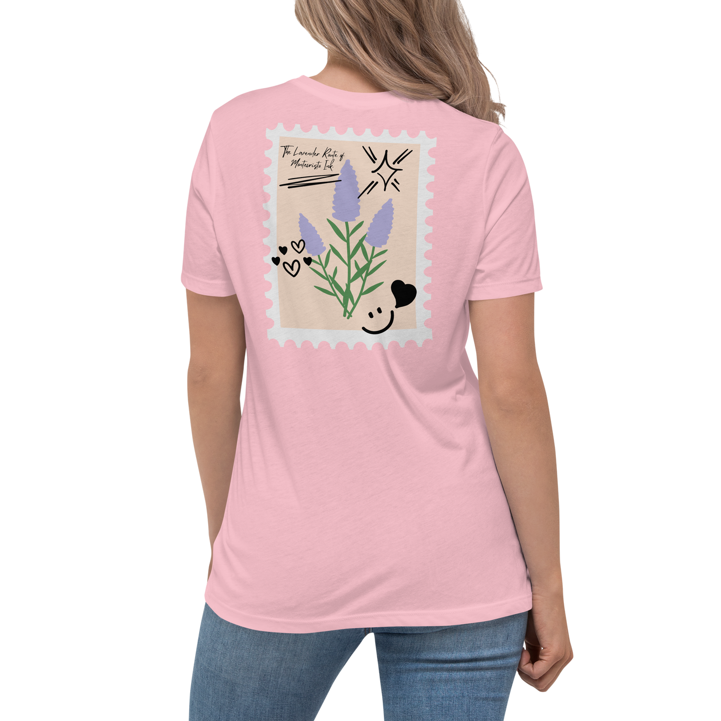 “The Lavender Route” motif Premium Comfort Women's Relaxed Tee