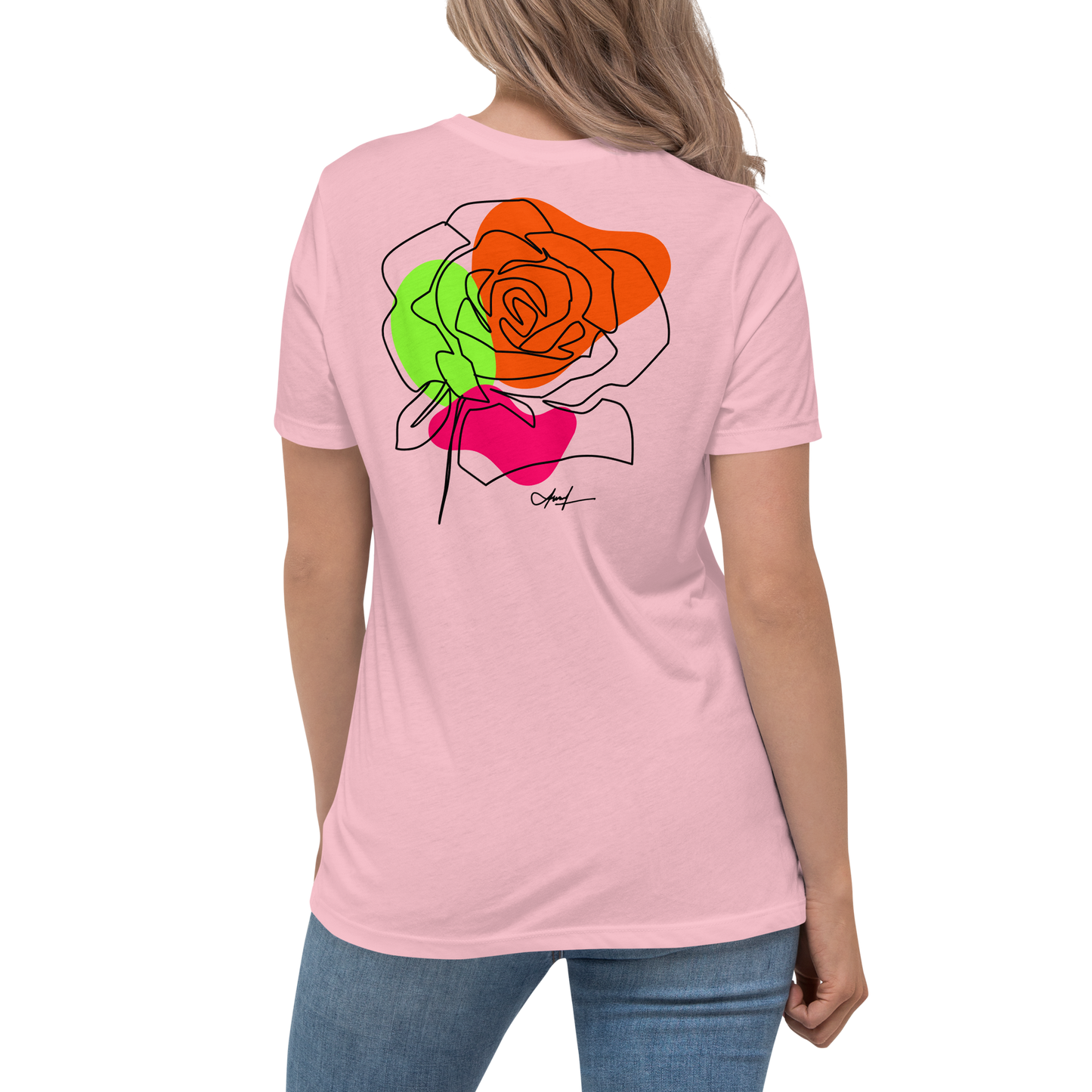 Premium Comfort Women's Relaxed Tee with "Let Your Dreams Blossom" design