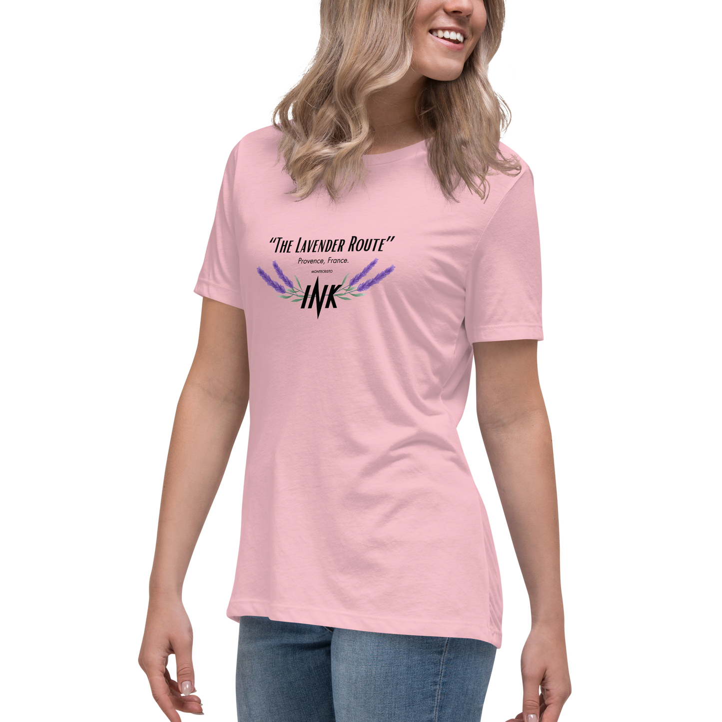 “The Lavender Route” motif Premium Comfort Women's Relaxed Tee