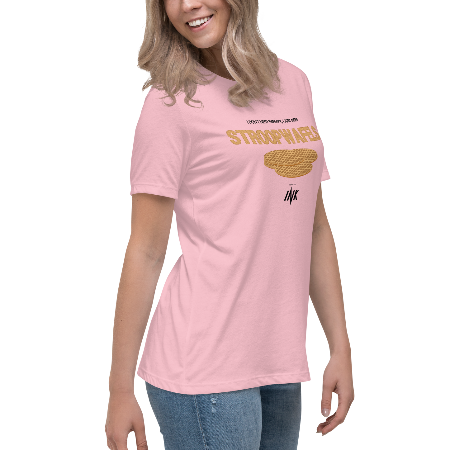 "I Don't Need Therapy, I Just Need STROOPWAFELS" Iconic Premium Comfort Women's Relaxed Tee