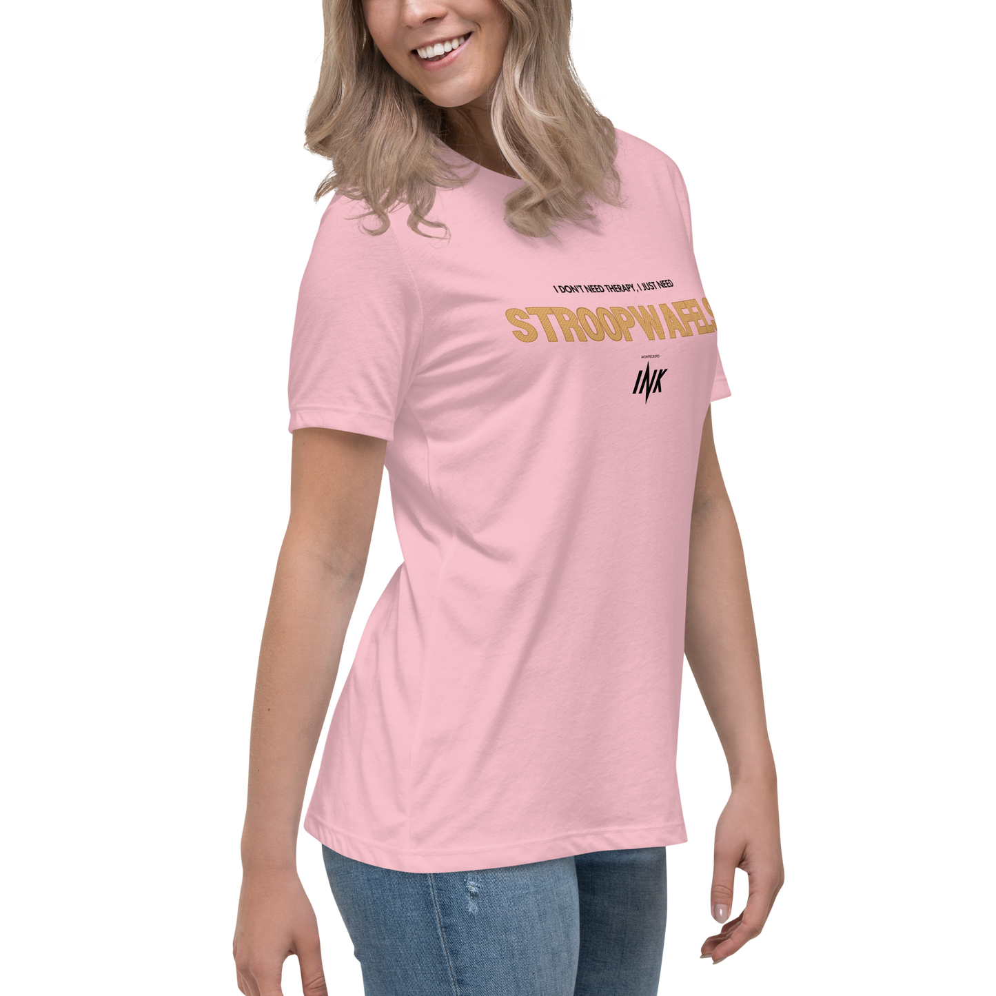 "I Don't Need Therapy, I Just Need STROOPWAFELS" Iconic Premium Comfort Women's Relaxed Tee