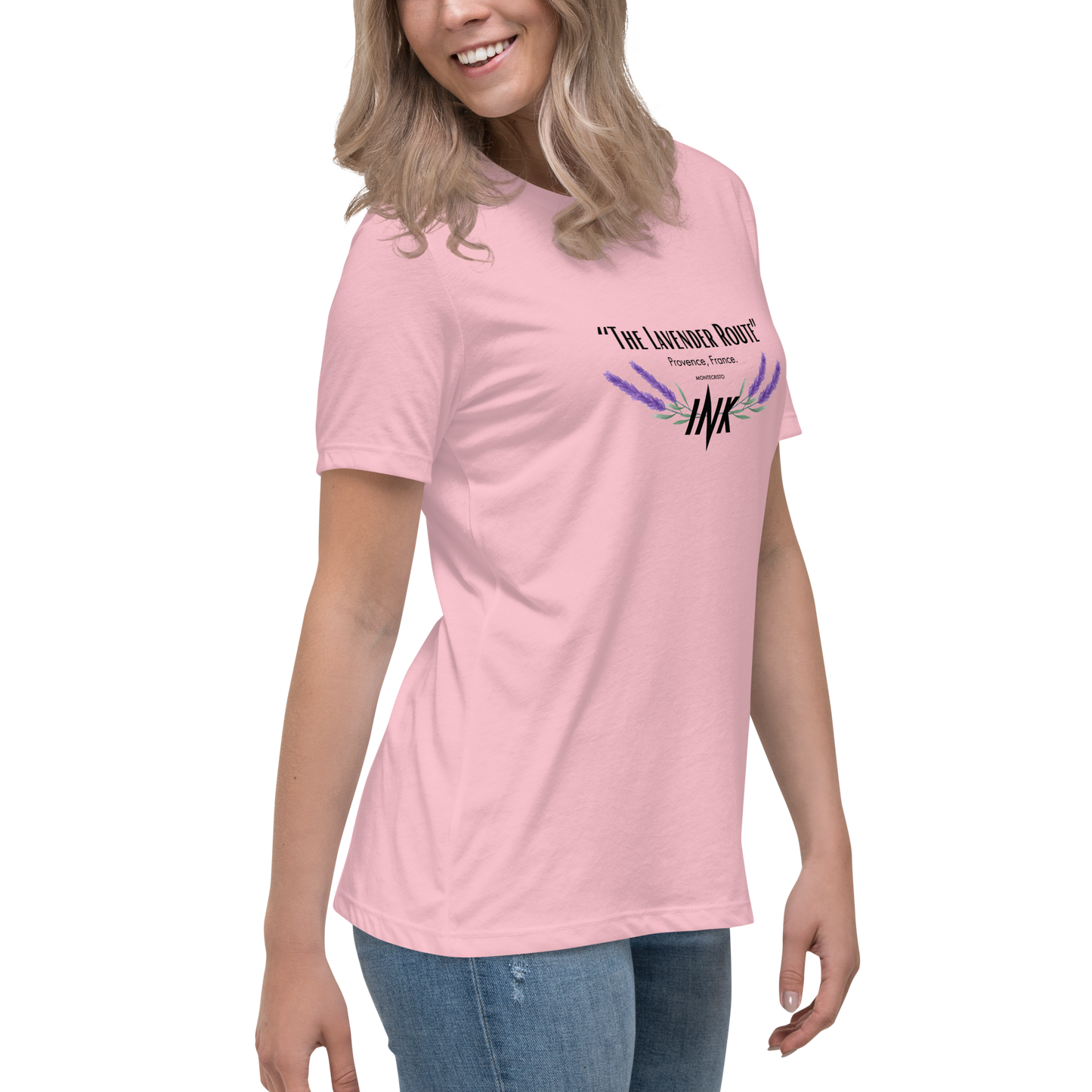 “The Lavender Route” motif Premium Comfort Women's Relaxed Tee